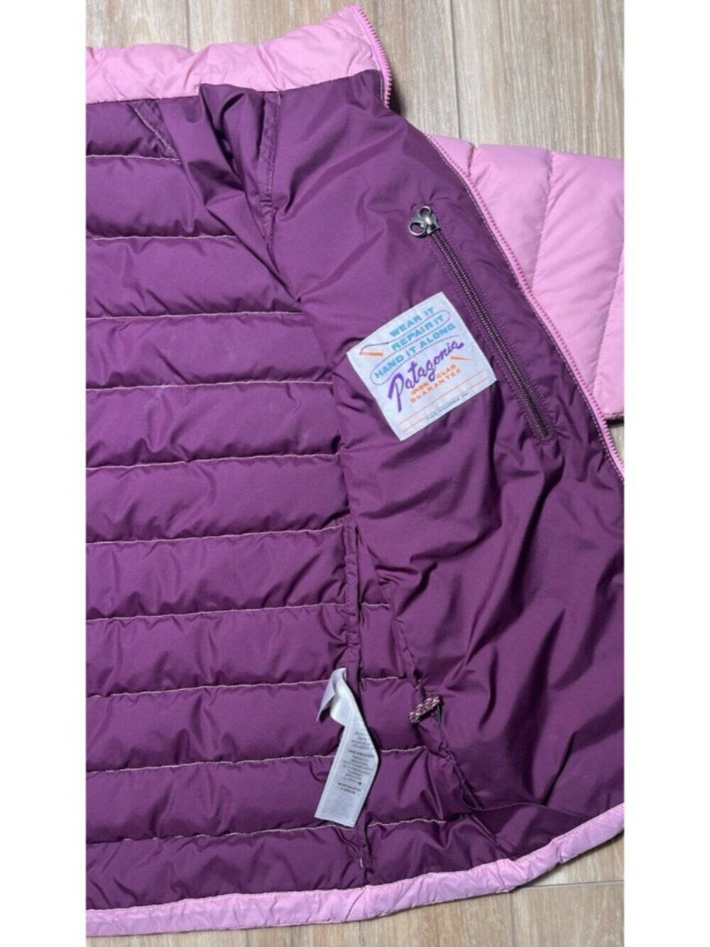 Patagonia Netplus Shells Recycled Pink Down Puffer Jacket -Youth Size Large (12) - Picture 13 of 16